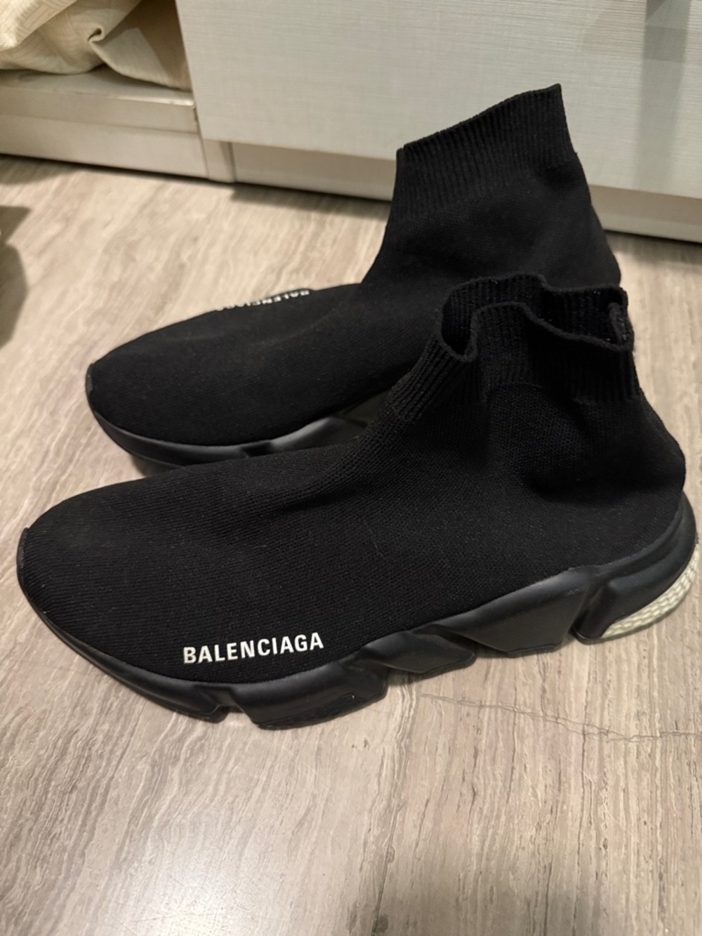 Balenciaga Black Sock Runner Sneakers - Picture 2 of 2